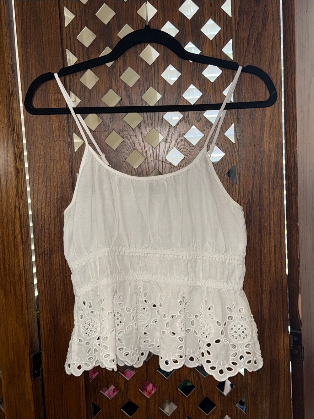GAP White Eyelet Cotton Cami Top